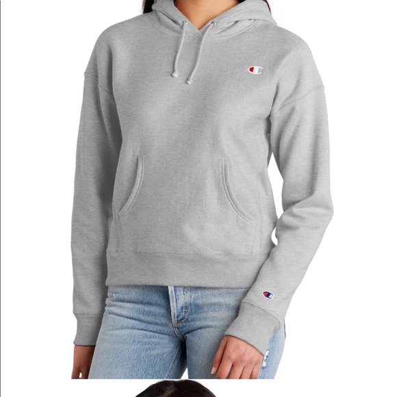 Size large Grey Champion hoodie - Picture 2 of 9